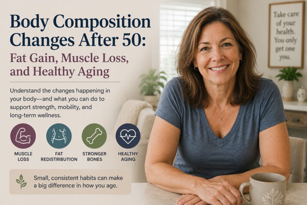 Body Composition Changes After 50: Fat Gain, Muscle Loss, and Healthy Aging