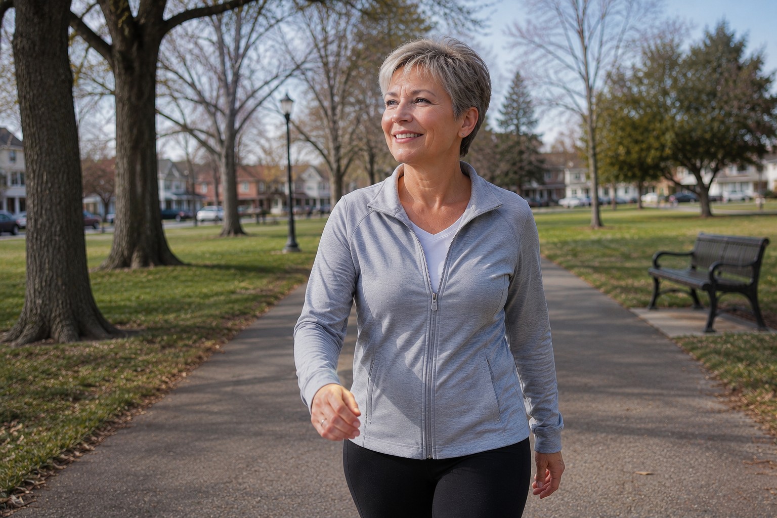 Mature adult maintaining an active lifestyle